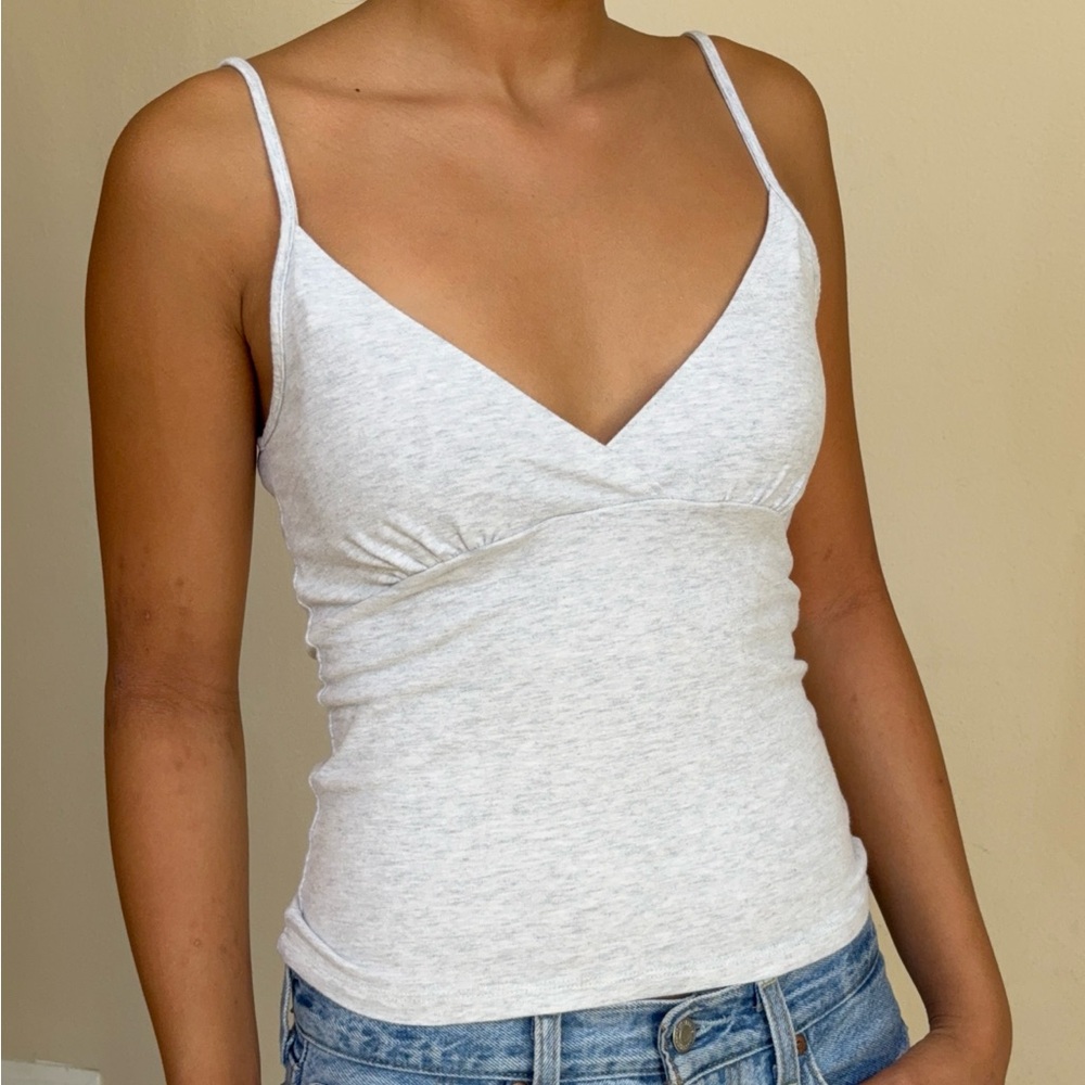 Brandy Melville Gray Spaghetti Strap Top